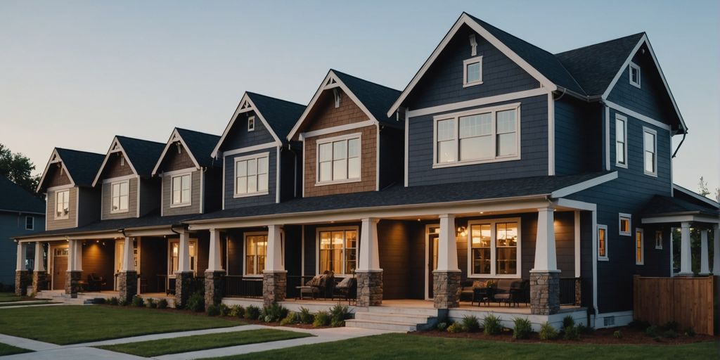 House showcasing different siding materials for comparison